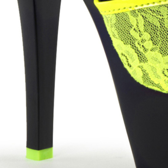 High Heel Platform Peep Toe Lace Glow Shoes - Picture 4 of 4